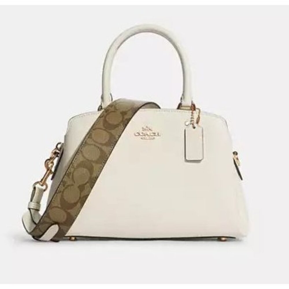 Coach Mini Lillie Carryall With Signature Canvas Detail NWT - Picture 1 of 11